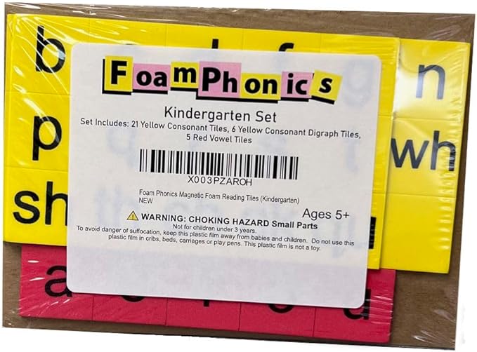 Foam Phonics Magnetic Foam Reading Tiles (Kindergarten)