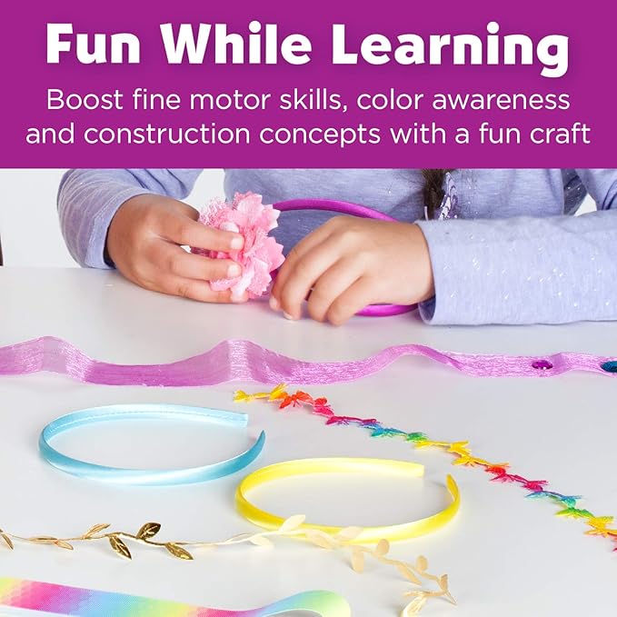Creativity for Kids Fashion Headband Making Kit - Makes 10 DIY Headbands, Arts and Craft Kits, Kids Activities, Birthday Gifts for Girls (Ages 5+)