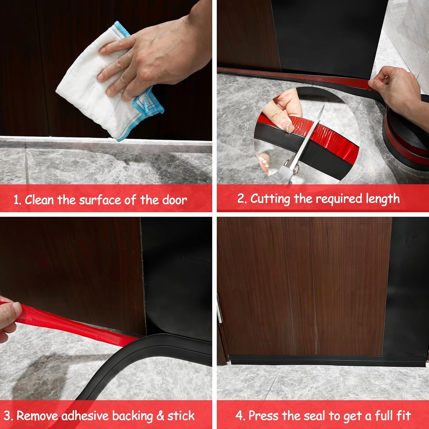 Silicone Weather Stripping, Door Draft Stopper Window Seal Strip for Gaps of Door & Windows, Garage Door Under Bottom, Sealing Tape Shower Doors Sweep (Gray, 3 inch x 20 Ft.)
