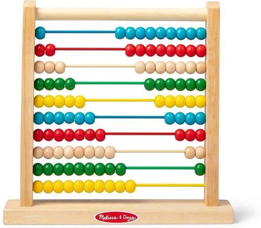 Melissa & Doug Abacus - Classic Wooden Educational Counting Toy With 100 Beads