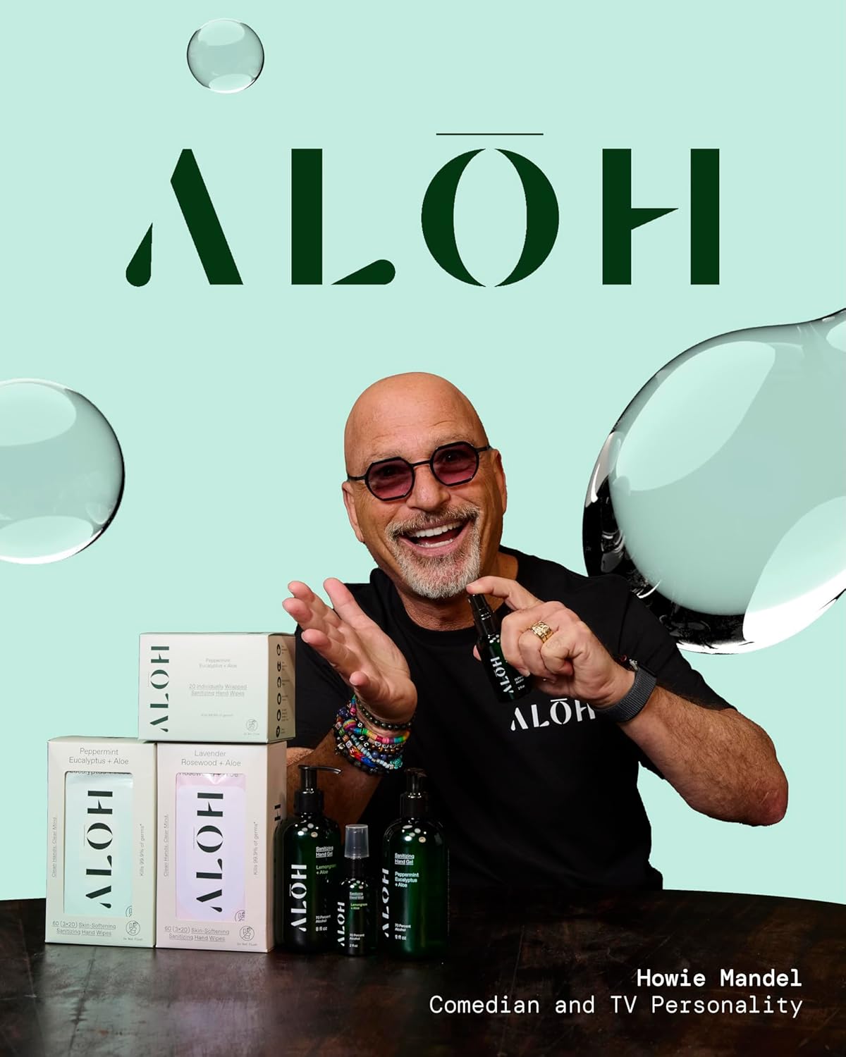 ALŌH Sanitizing Hand Gel 2-pack | Lemongrass + Aloe | 70% Alcohol Hydrating Hand Sanitizer Gel with Essential Oil, for Kids & Adults | 8oz Size Bottle (Set of 2)
