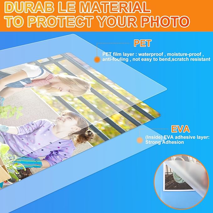 CAREGY Thermal Laminating Pouches, 1200 Pack 3 Mil, 9 x 11.5 Inches Laminating Sheets Paper for Laminator, Clear, Letter Size, Office and School Supplies