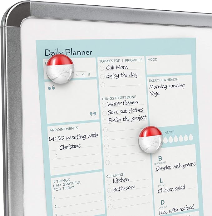 Arteza Framed Magnetic Dry Erase Board Set (2-Pack, 11x14 inches), Small Whiteboards with Marker & Magnets, Ideal for School Supplies, Office, Classroom, College Dorm Essentials