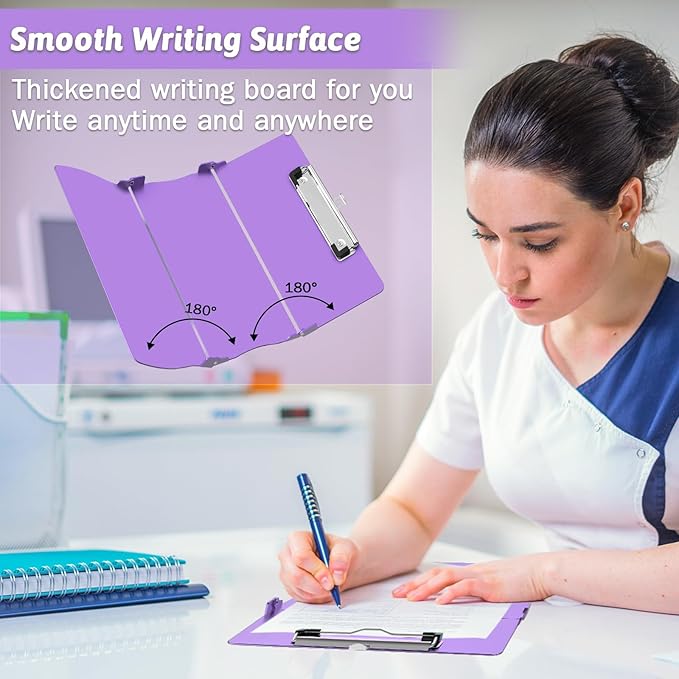 Nursing Clipboard Foldable Clipboard Medical: Nurse Edition Cheat Sheets Aluminum 3 Layers Foldable Clipboards Nursing Pocket Size Profile Clip Nurse Clipboards Notepad for Nurses Students and Doctors