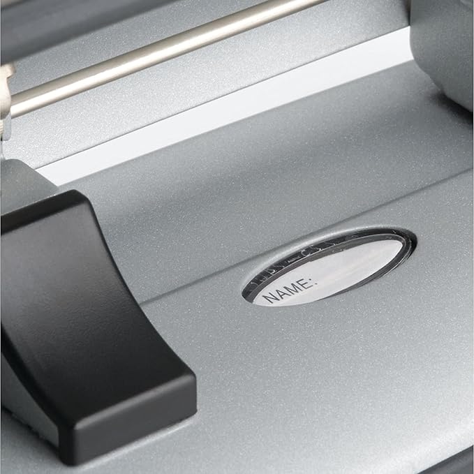 Swingline 3 Hole Punch, Desktop Hole Puncher, EasyView, 12 Sheet Punch Capacity, Silver/Black (74063)
