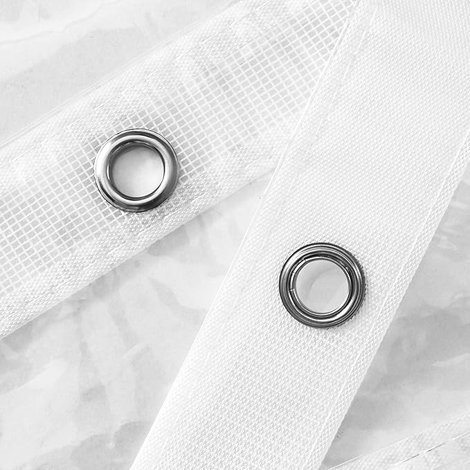 Barossa Design Extra Heavy Duty Shower Curtain Liner Thick - Soft Plastic Shower Liner Waterproof with Grommets & 3 Magnets, Clear, 72"x72"