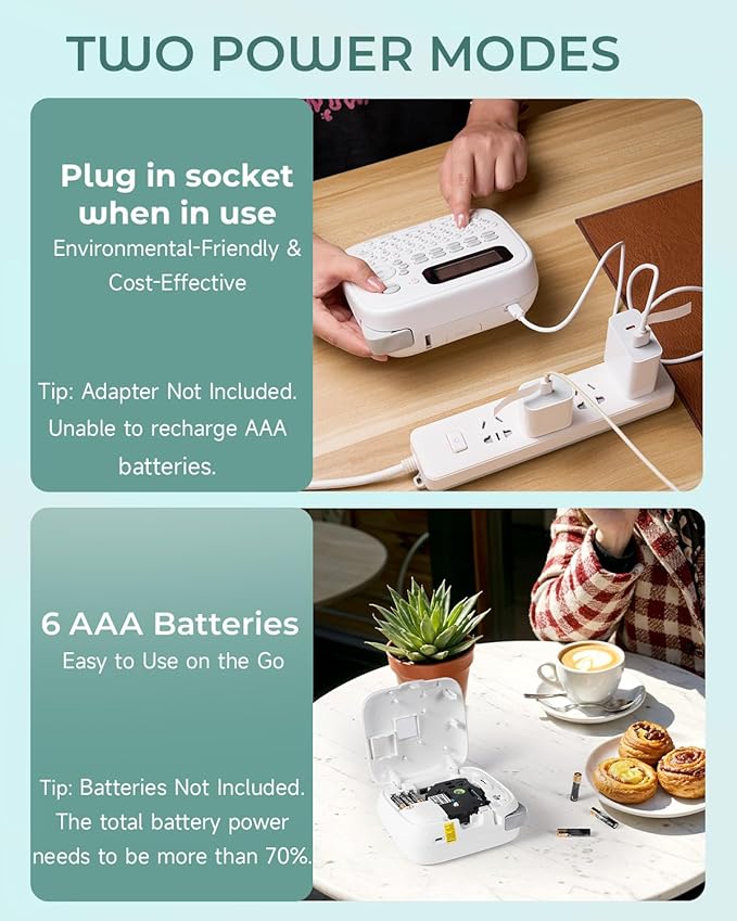 Label Maker Waterproof Labels, Labeler Machine with Tape, D210s Labeling Maker, 16+ Bolder/Handwritten Fonts & Intuitive Shortcut Keys, 12mm Removable Freezer Food Labels for Jars/Containers/Bottle