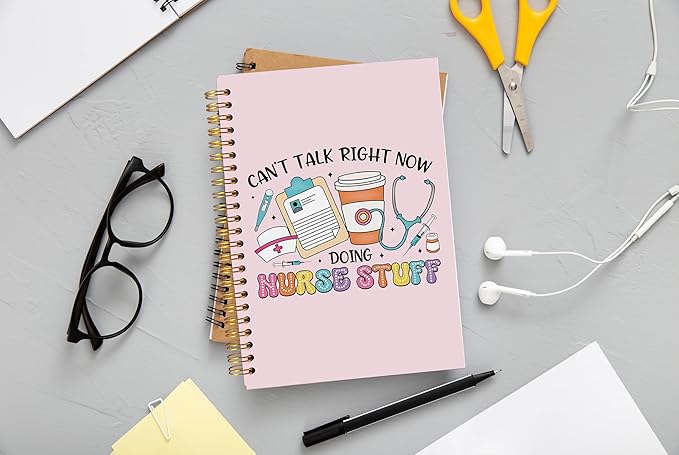 Pink Nurse Notebook Journal, Nurse Appreciation Gifts, Nurse Gifts for Women, Nurse Practitioner Gifts, Registered Nurse Gifts, Nurse Graduation Gift, Spiral Notebook 5.5x8.3 Inch