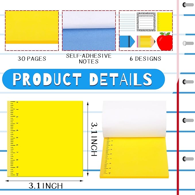 Tenceur 36 Pcs Teacher Appreciation Gifts Bulk 12 Set Pencil Pouch Ballpoints Sticky Notes Pencil Apple Crayon Notebook Designs Thank You Gifts for Teacher Employee Team Coworker Nurse Staff Supplies