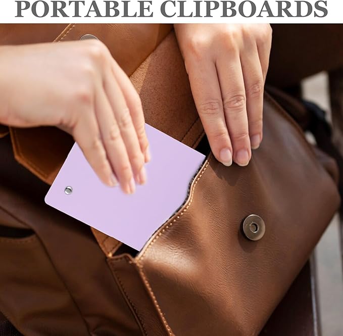 6 Pack Small Clipboards, Plastic Mini Clipboards 4.7x7.3, A6 Size Mini Clipboard with Retaining Clips, Memo Size Notepads Pocket Clipboard, Colorful Clip Board for Classroom Restaurants Office Gifts