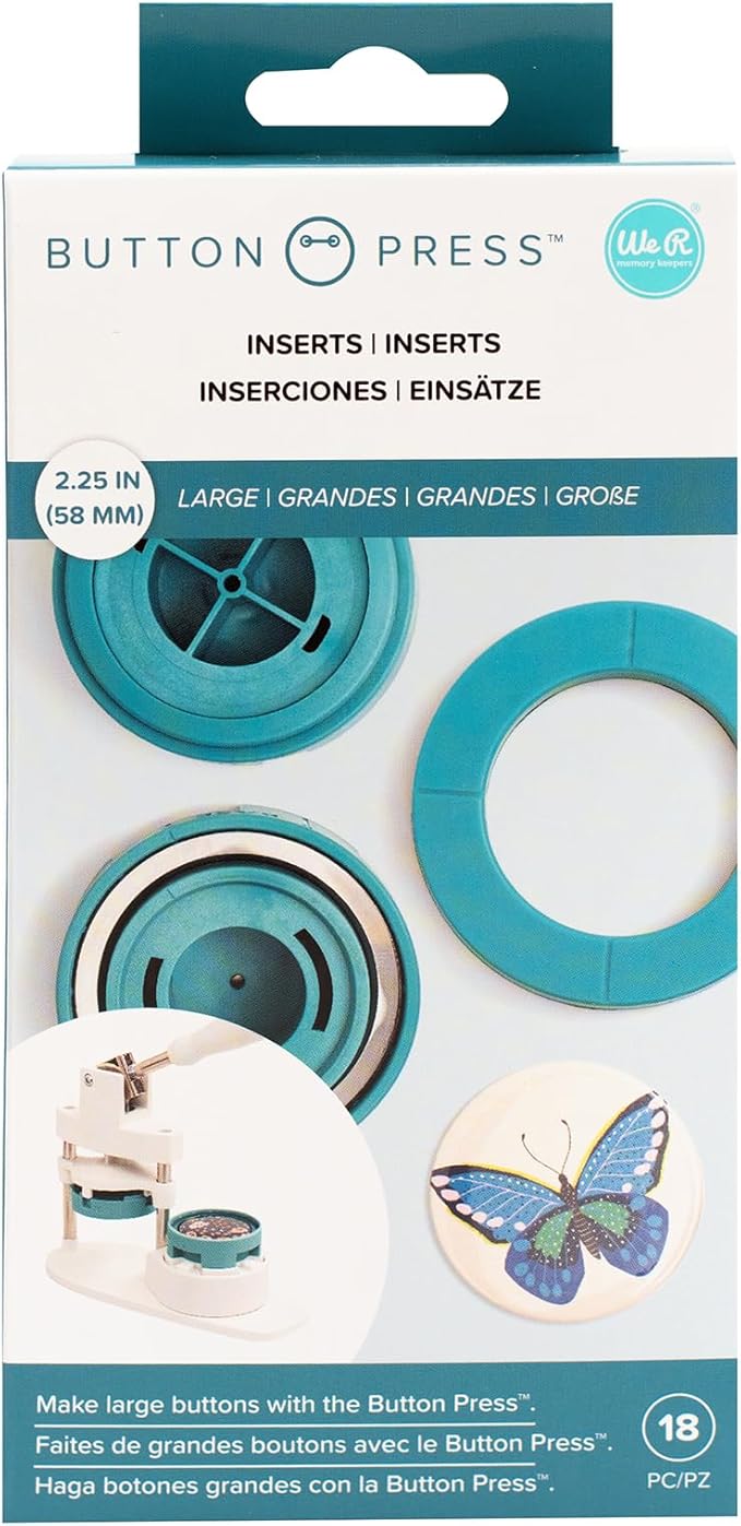 We R Memory Keepers Button Press Inserts-Large (58mm)