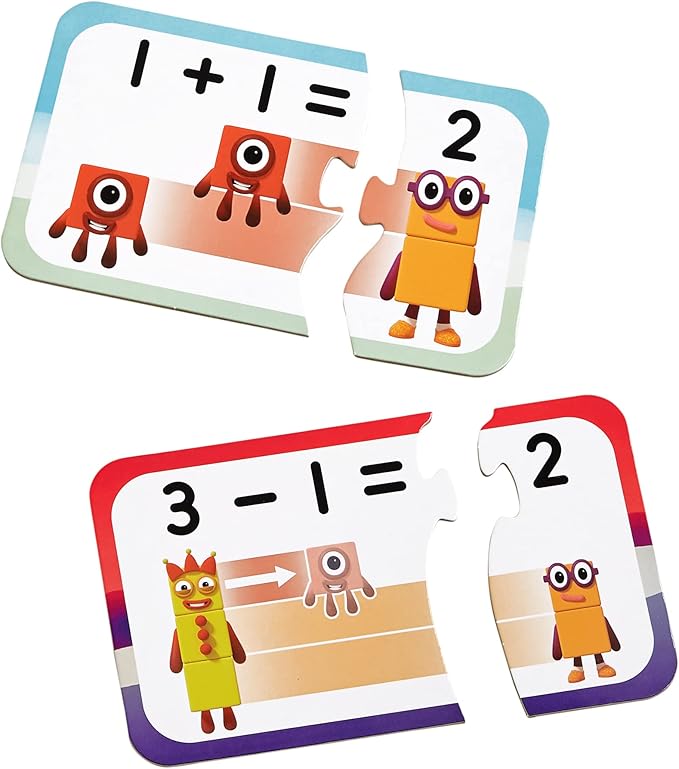 hand2mind Numberblocks Adding and Subtracting Puzzle Set, Addition and Subtraction Games, Number Puzzle, Math Games for Kids, Educational Toys, Toddler Matching Game, Preschool Learning Activities