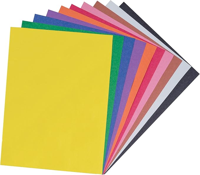 Prang (Formerly SunWorks) Construction Paper, 10 Assorted Colors, 9" x 12", 500 Sheets