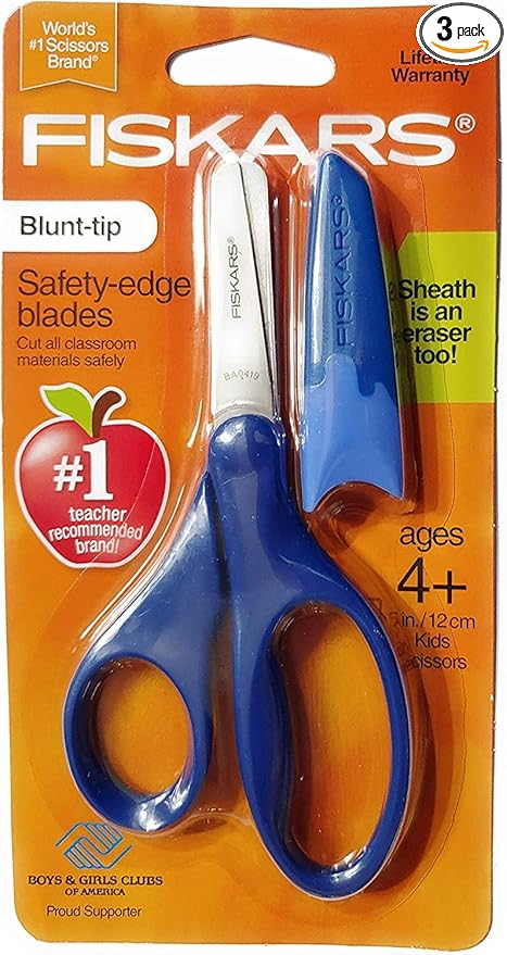 Fiskars Blunt-tip Safety-edge Blade Scissors Navy blue