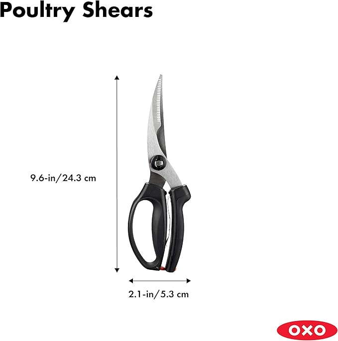 OXO Good Grips Spring-Loaded Poultry Shears,Black,(Pack of 2)