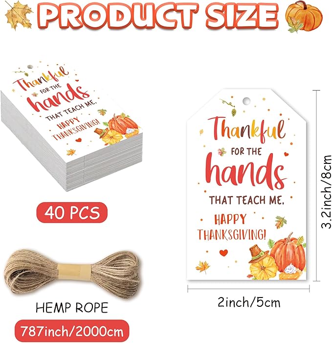 Thanksgiving Teacher Appreciation Gift Tags, Fall Teachers Hand Soap Thank You Tag, Harvest Festival PTA PTO Autumn Faculty School Party Favor Tag