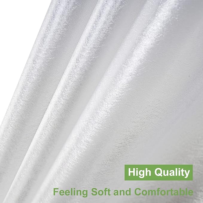 UFRIDAY Shower Curtain Liner, Eva Frosted Weighted Shower Curtain for Bathroom with 3 Big Bottom Magnets,Heavy Duty,Thick,Semi Transparent, 72 x 75 Inch
