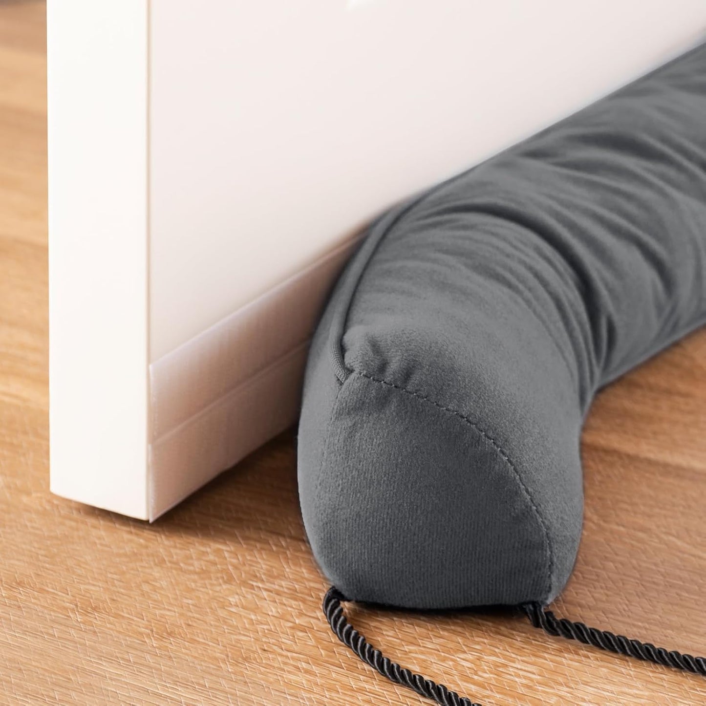 Sunolga 60" Door Draft Stopper Blocks Hot and Cold Air with Removable Washable Cover for Gaps Up to 3", All-Season Seal Strip for Noise, Wind, Door Sweep for Bottom of Door, Home Essentials, Gray