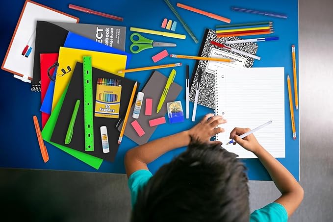Trail maker School Supplies Kit 45 Piece School Supply Kit Grades K-12 – Back to School Essentials Includes Folders Notebooks Pencils Pens and Much More!