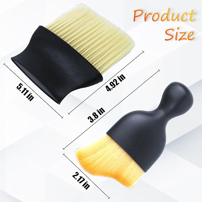 4 Pcs Auto Interior Dust Brush Set Soft Bristles Detailing Brush Dusting Tool Car Interior Cleaning Soft Brushes Duster for Automotive Dashboard, Air Conditioner Vents, Keyboard Dust Removal(Yellow)