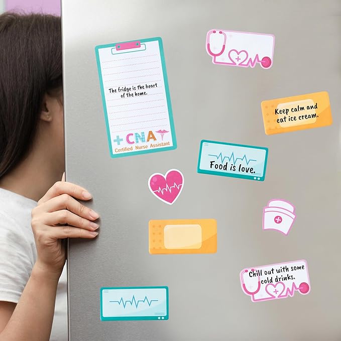 B1ykin Cute Sticky Notes Set - Because Even Nurses Need Heroes Self-Stick Notes Pad, 550 Sheets Writing Memo Pages Sticky Notepad for Teacher Appreciation Gift, School Office Party Supplies (CNA)