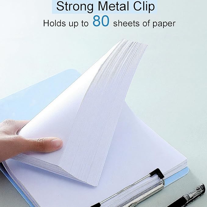 25 Pack Plastic Clipboards, A4 Clip Board 12.5 x 9 Inch Letter Size for Classroom, Nurses, Students, Woman, Assorted Color Clipboard with Low Profile Clip & Hanging Hole, Bulk Office & School Supply