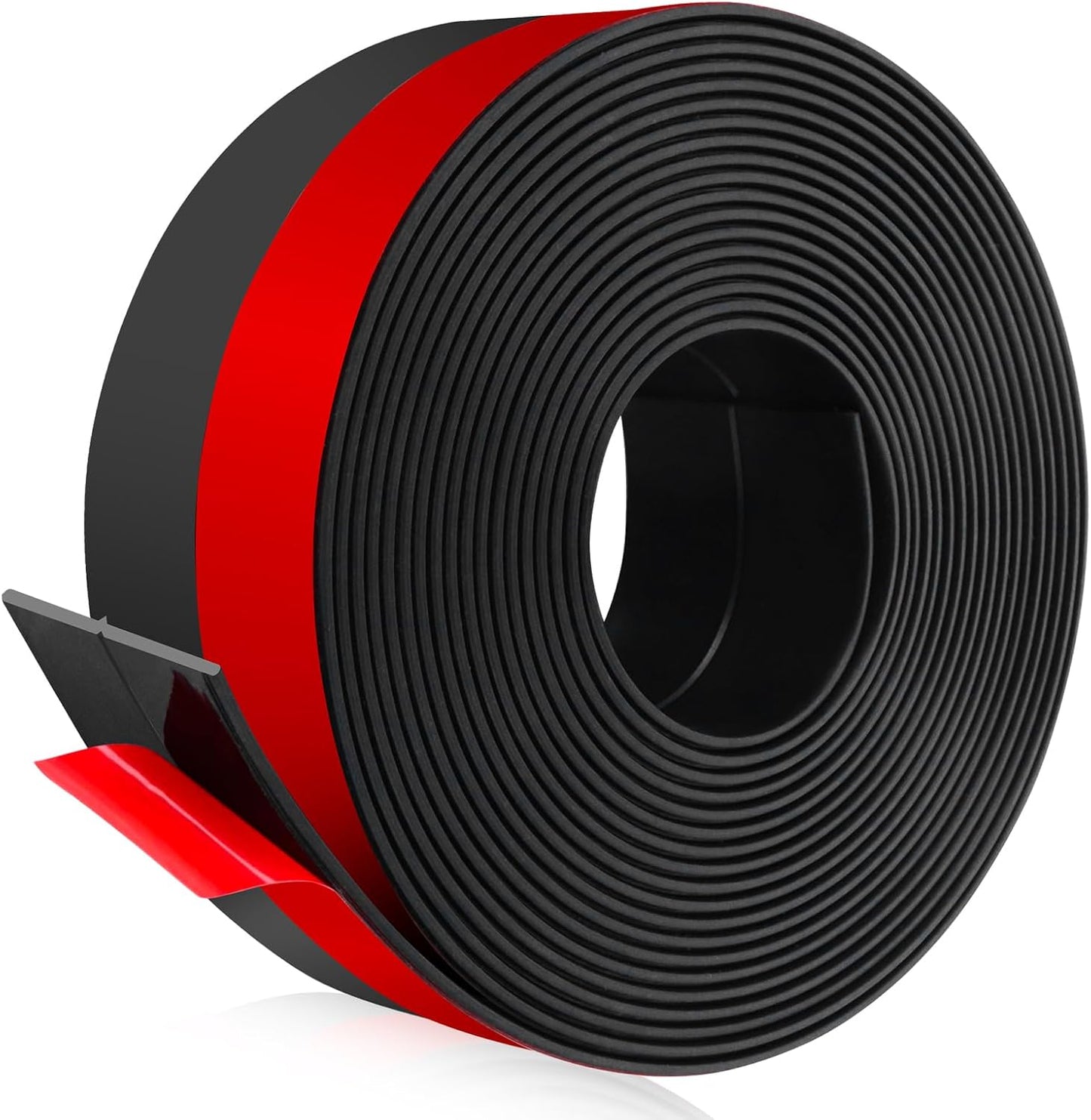 Weather Stripping Self Adhesive Door Draft Stopper Flexible Shower Door Bottom Seal Silicone Seal Strip for Sliding Glass Windows Side Gaps (Black, 2 Inch Wide x 20 Feet Long)