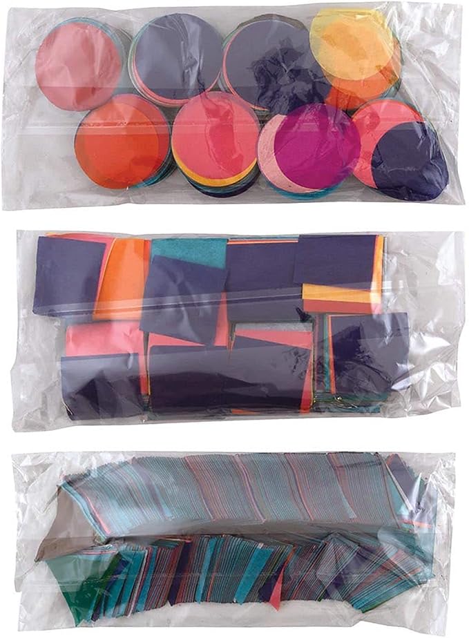 Spectra Bleeding Tissue Shapes Assortment, 25 Assorted Colors, Assorted Sizes & Shapes, 1.1 Lbs.