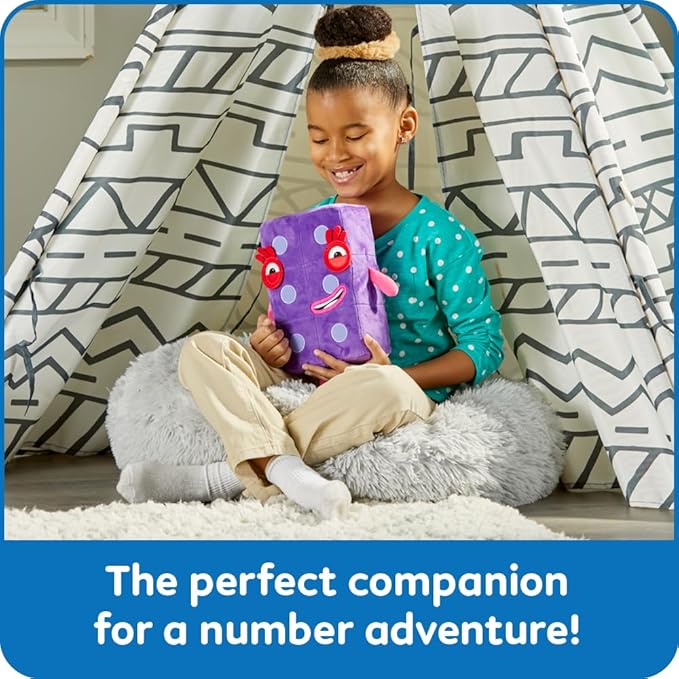 hand2mind Numberblock Six Playful Pal, Plush Figure Toys, Numbers for Toddlers, Cute Stuffies, Preschool Math Learning Toys, Stuffed Animal, Small Plushies, Counting Blocks, Birthday Gifts for Kids