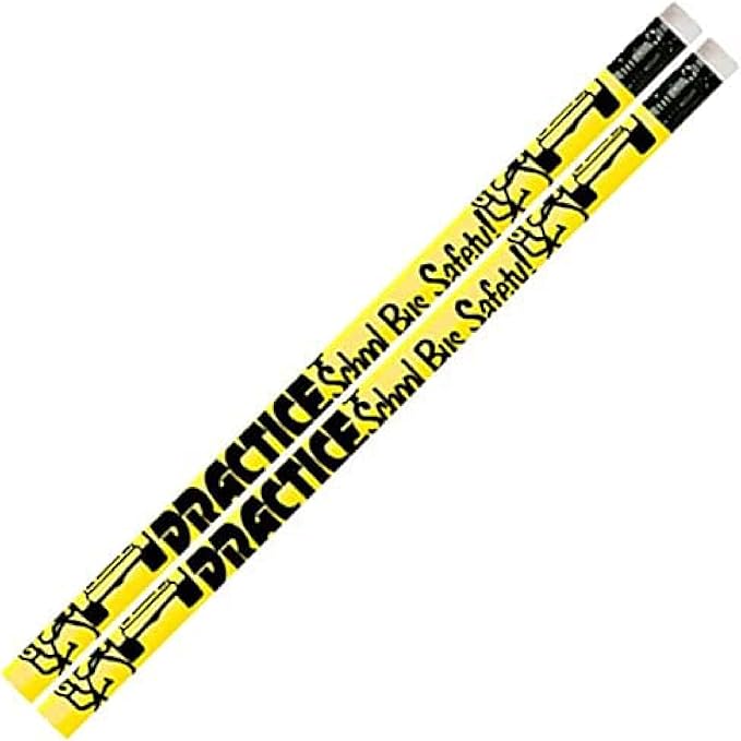 Express Pencils D2019 Practice School Bus Safety - 36 Qty Package - School Safety Pencils