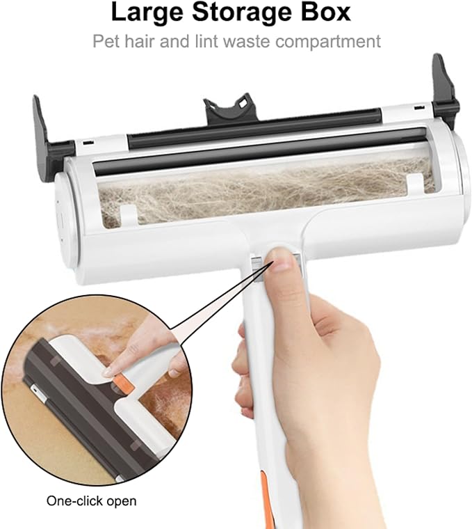 Reusable Lint Roller – Original Size Pet Hair Remover for Cats & Dogs, Portable & Eco-Friendly for Furniture, Couch, Carpet, Car, Rugs & Bedding
