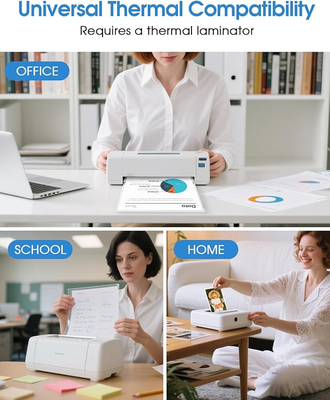 KTRIO 200 Pack Laminating Sheets 5 Mil, Hold 8.5 x 11 Inches Laminate Sheets, 9 x 11.5 Thermal Laminating Pouches for Laminator, Clear Lamination Sheets Paper, Letter Size, Office School Home Supplies