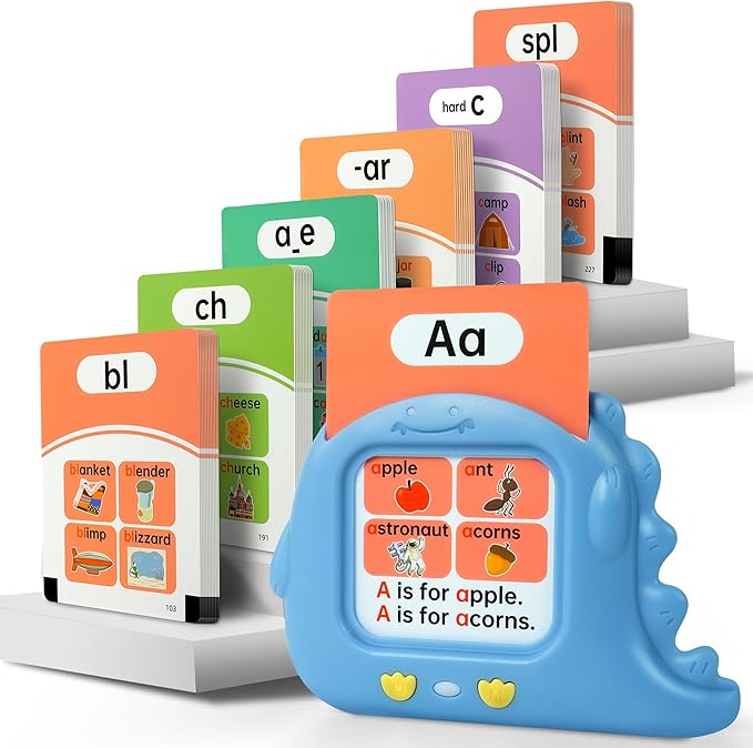 Phonics Talking Flash Cards for Toddlers 3-8, 532 Words, Learn to Read with 2 Paths, CVC Blends Digraphs Long Vowel Sounds, Spelling & Reading, Educational Toys for Kindergarten Homeschool Grades 1-2