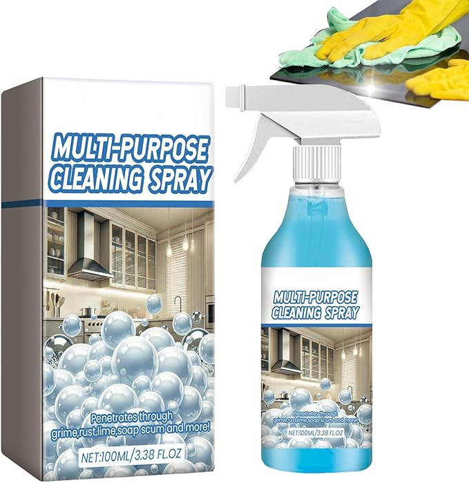 Grease Cleaner, 100ml Multi-Purpose Kitchen Degreaser Spray, Heavy-Duty Grime Remover for Appliances, Countertops, Window Glass, Bathroom, Office, Toilet, Furniture
