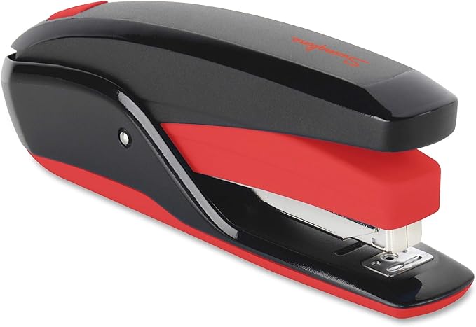 Swingline Stapler, Quick Touch Reduced Effort Stapling, Full Strip, 20 Sheets, Black/Red (S7064507)