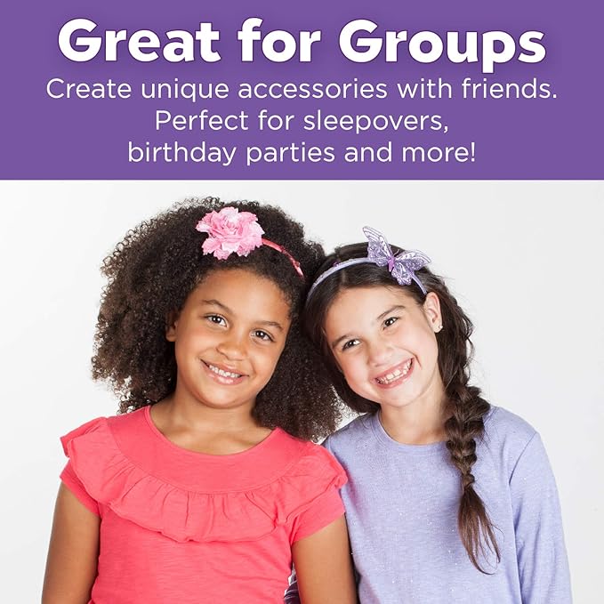 Creativity for Kids Fashion Headband Making Kit - Makes 10 DIY Headbands, Arts and Craft Kits, Kids Activities, Birthday Gifts for Girls (Ages 5+)