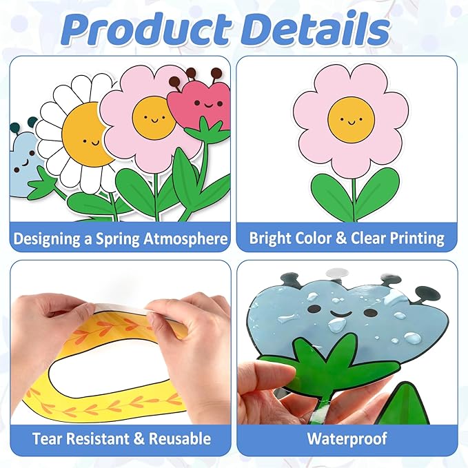 Spring Floral Bulletin Board Decorations for Classroom -It's Time To Bloom Bulletin Board Set Daisy Bee Dragonfly Cutouts DIY Flower Photo Crafts for Summer Spring School Home Wall Door Decor Supplies