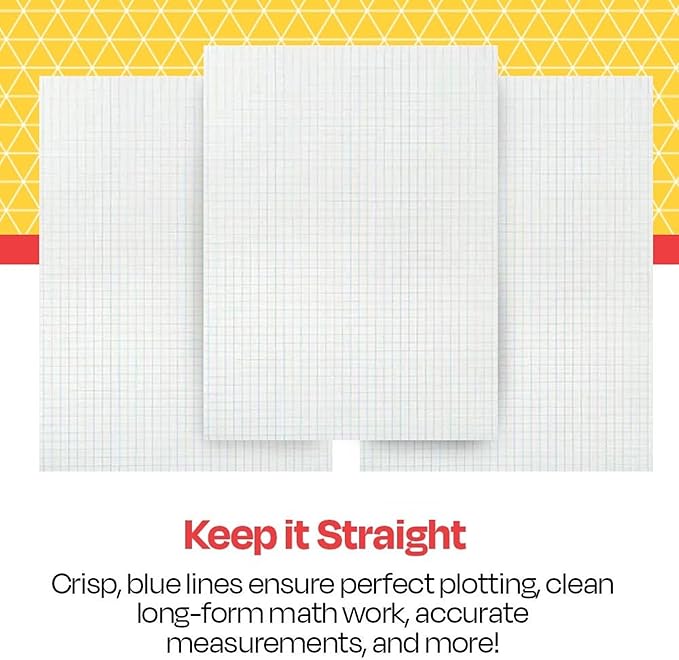 School Smart Graph Paper, 1/4 Inch Rule, 9 x 12 Inches, White, Pack of 500