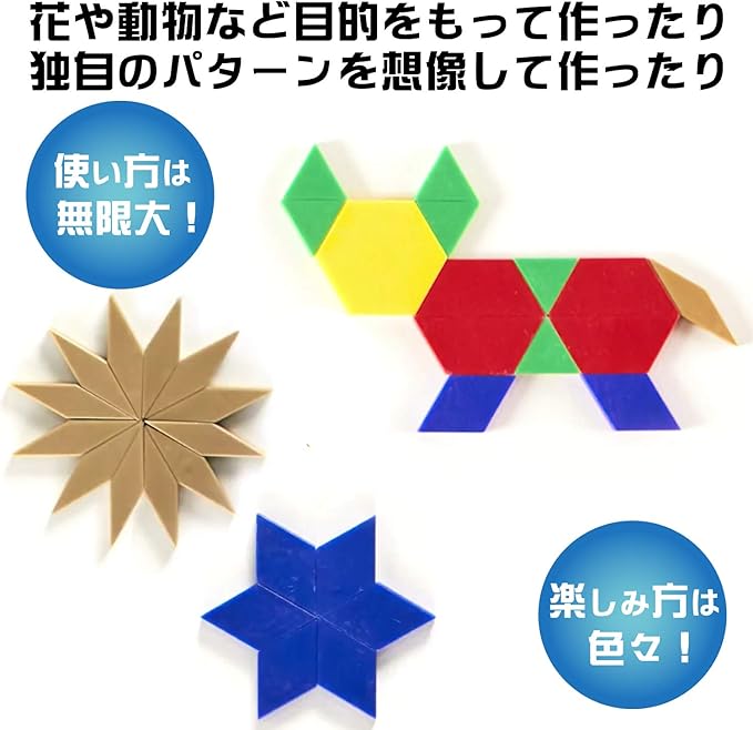 Learning Resources Plastic Pattern Blocks 250 Set - Classroom Must Haves, Math Teaching Tools, Homeschool Supplies, Math Manipulatives, 3+ Ages