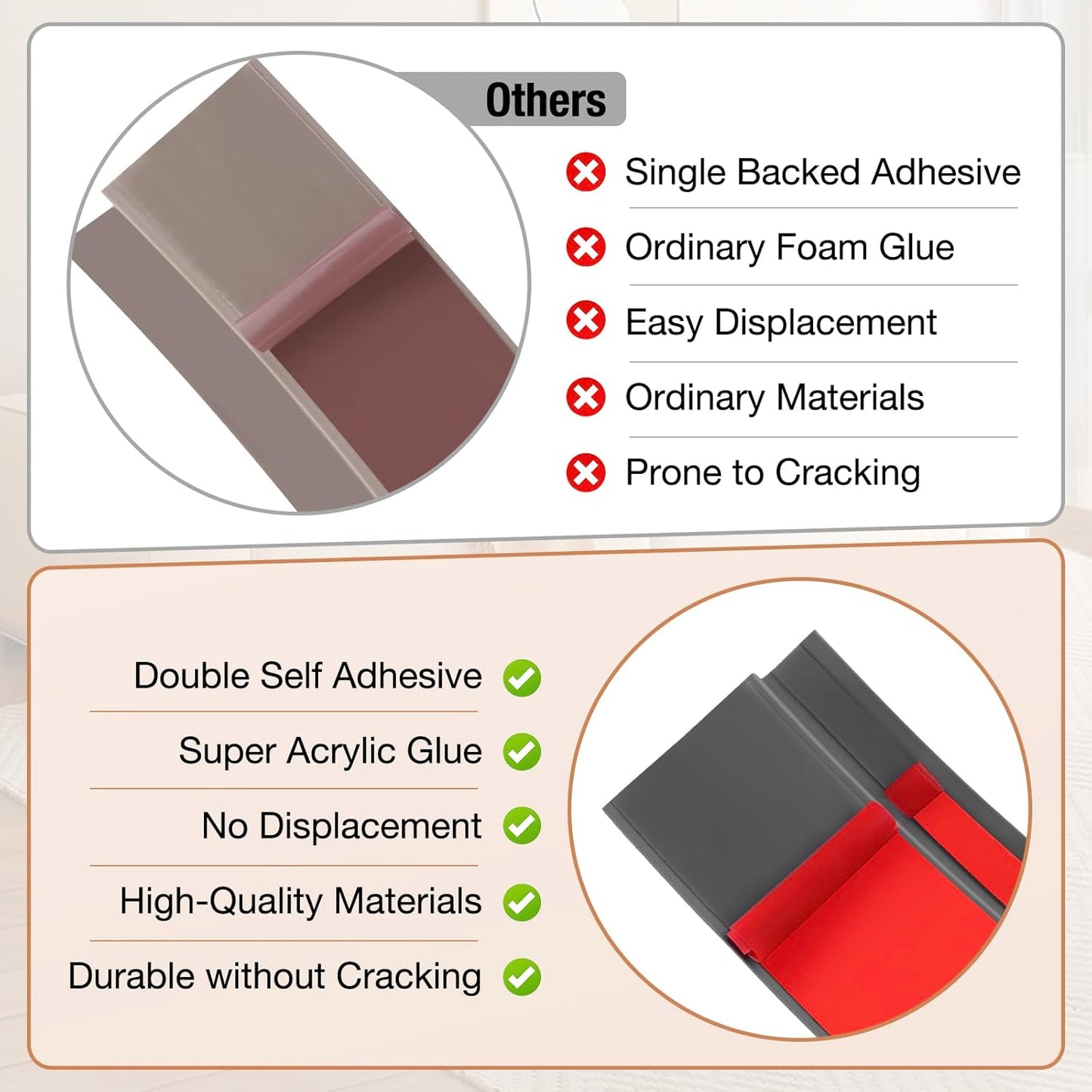 Floor Transition Strip Self Adhesive Vinyl Door Threshold for Doorways Carpet Edging Trim Overlap Edge Reducer for Laminate Floor, Carpet, Tile (Deep Gray Wood Grain, 3/5" to 4/5", 10Ft)
