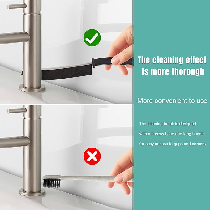 7pcs Hard Bristle Crevice Cleaning Brush Multifunctional Gap Scrub Cleaner Tool for Household Use, Kitchen Sink, Bathroom, Toilet Dead Corners, Window, Vehicle, Grout, Clean Tight Spaces