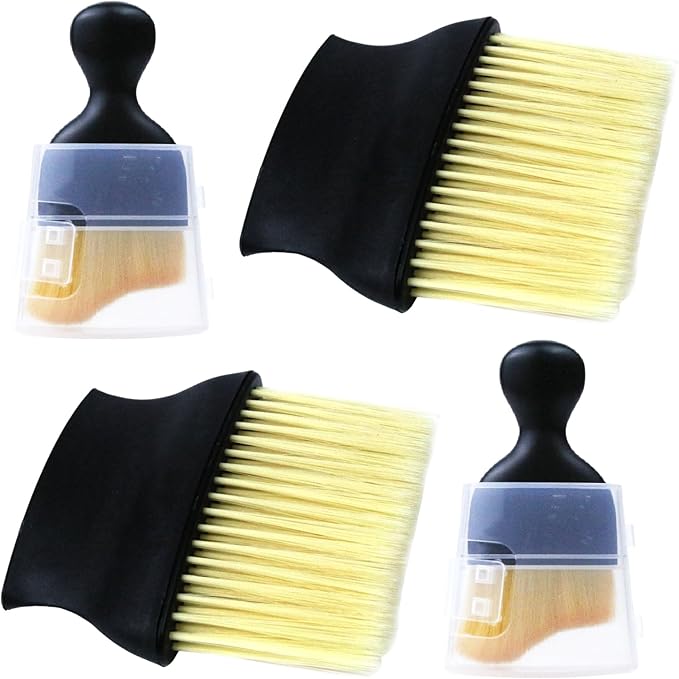 4 Pcs Auto Interior Dust Brush Set Soft Bristles Detailing Brush Dusting Tool Car Interior Cleaning Soft Brushes Duster for Automotive Dashboard, Air Conditioner Vents, Keyboard Dust Removal(Yellow)