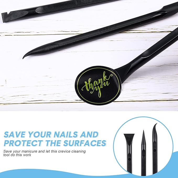 9 Pieces Plastic Scraper Tool Scratch Free Crevice Cleaning Sticker Remover Tool Multipurpose Non Scratch Scrapers for Tight Spaces, Kitchen, Crevices, Auto Detailing, Paint