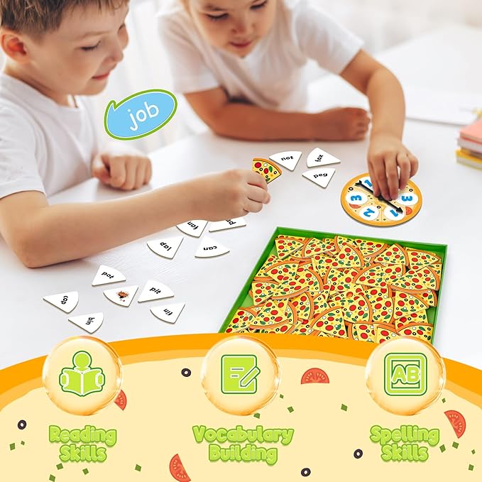CVC Word Games,Phonics Games,CVC Flash Cards,Speech Therapy Toys for Toddlers Kids,Learn to Read,Reading Learning Sight Word Games,Kindergarten Preschool Learning Activities Educational Toy