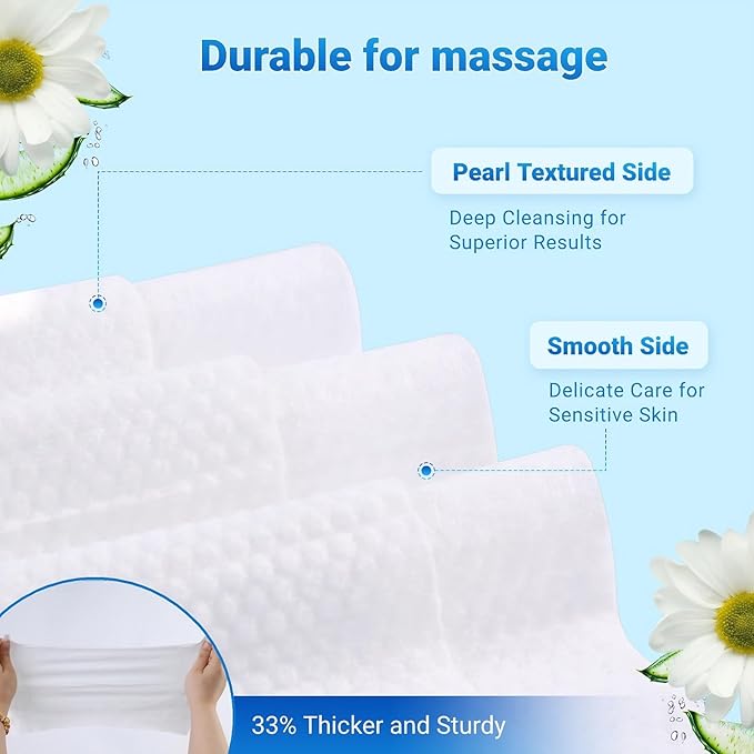 Ultra Gentle Body Wipes No Rinse, 30 Individually Wrapped Personal Hygiene Shower Wipes for Women and Men, Spa-Grade Comfort, Biodegradable, Great for Gym Travel Camping Post Surgery 8"x12" Unscented