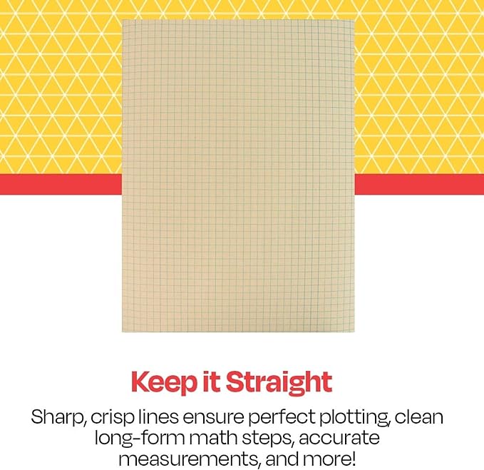 School Smart Graph Paper, 1/4 Inch Rule, 9 x 12 Inches, Manila, Pack of 500