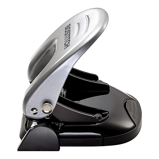 Bostitch Office EZ Squeeze Reduced Effort 2-Hole Punch, 2 Sheets, Locking Handle, Silver (231)