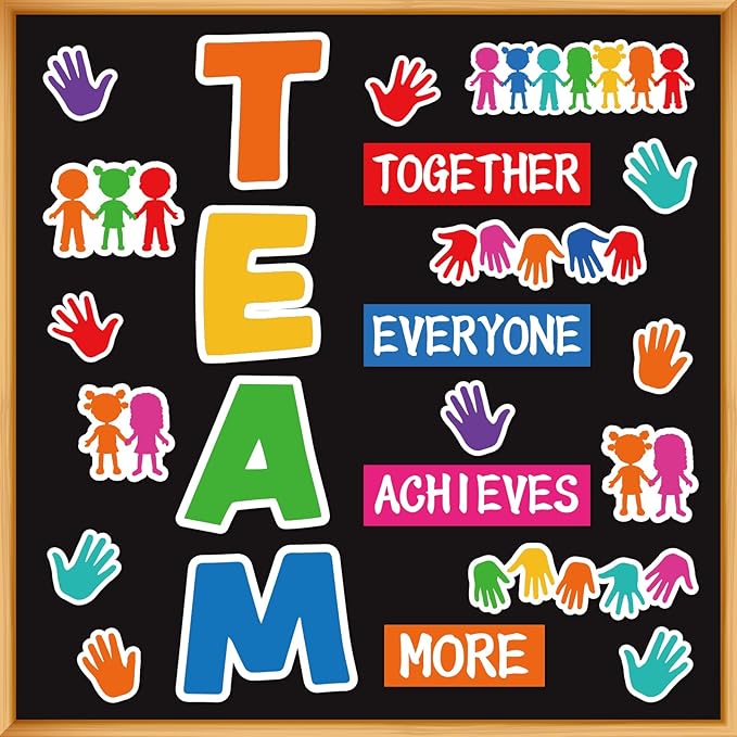 Team Welcome Set - Classroom Decoration Cutouts for Party & School Door Welcome Bulletin Board Craft Home Wall