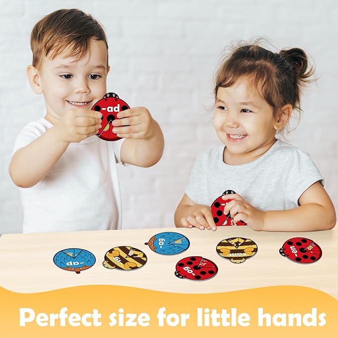CVC Word Cards,CVC Word Games,Phonics Games,Speech Therapy Toys for Toddlers Kids,Learn to Read,Spelling Reading Learning Game,Kindergarten Preschool Learning Activities Educational Toy