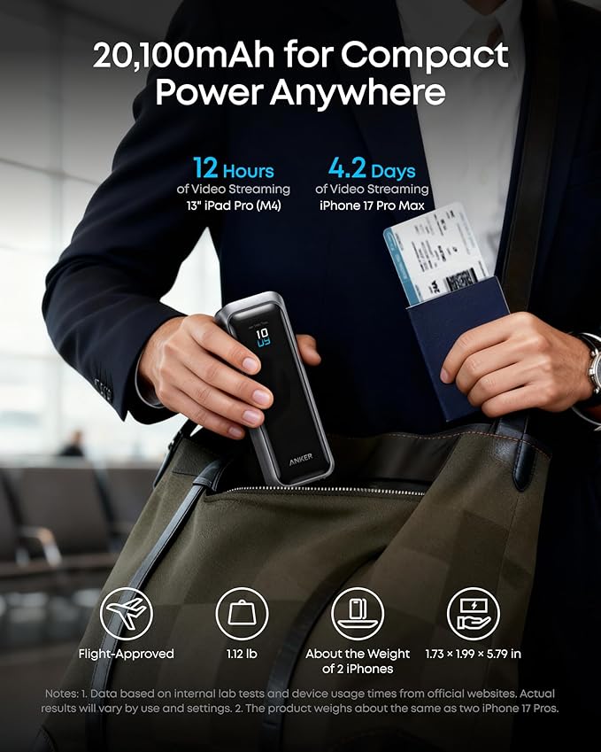 Anker Prime 250W GaN Charger & Mobile Charging Battery PD (Bundle)